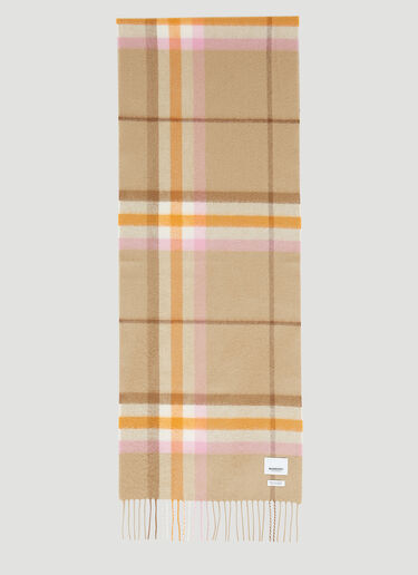 Burberry 格纹羊绒围巾 米色 bur0253092
