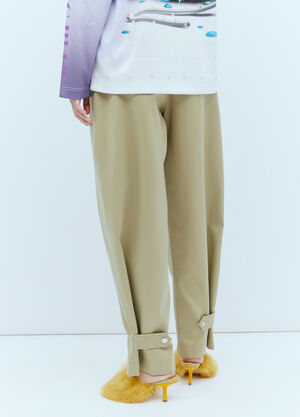 Burberry Side Buckle Pants Beige bur0254026