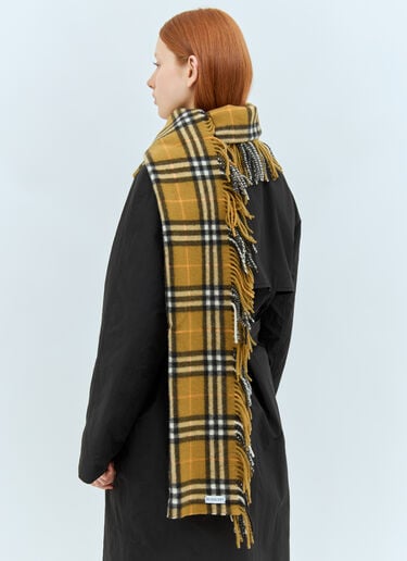 格纹羊绒围巾 Burberry 格纹羊绒围巾 黄色 bur0258008