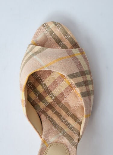 Burberry 체크 힐 뮬  옐로우 bur0259013