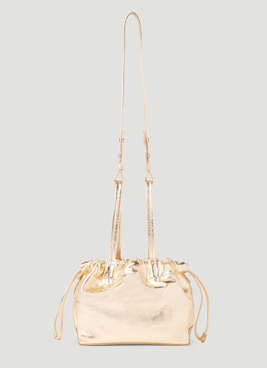 Malmo Parchment Metallic Leather Shoulder Bag BY FAR Malmo Parchment Metallic Leather Shoulder Bag Gold byf0252019