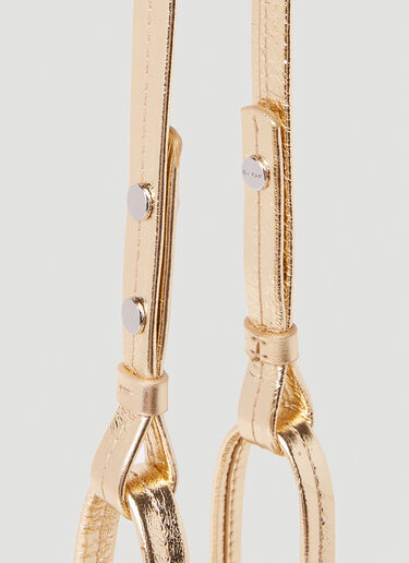BY FAR Malmo Parchment Metallic Leather Shoulder Bag Gold byf0252019