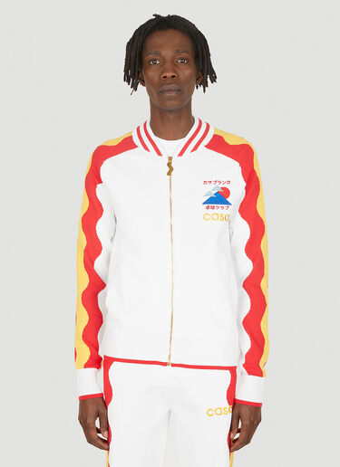 Knit Wave Track Jacket Casablanca Knit Wave Track Jacket White cbl0147008