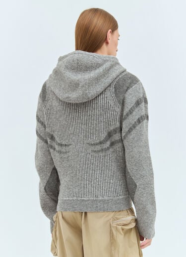 Charlie Constantinou Plated Zip Hooded Sweater Grey cco0158002
