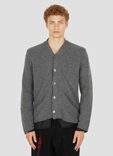 Knitted V-Neck Cardigan Comme des Garçons SHIRT Knitted V-Neck Cardigan Grey cdg0150021