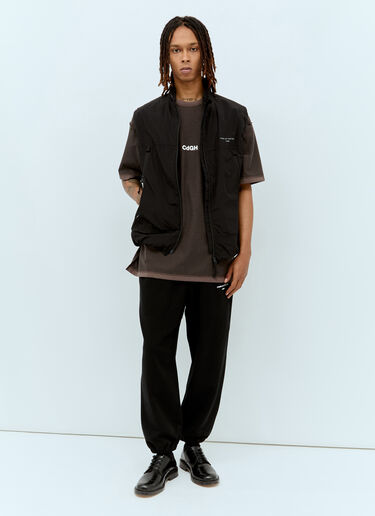 로고 프린트 트랙 팬츠 Comme des Garçons Homme 로고 프린트 트랙 팬츠 블랙 cdh0156015