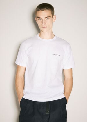Comme des Garçons Homme 로고 프린트 티셔츠 화이트 cdh0158015