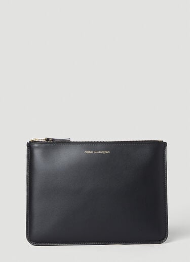 Comme des Garçons Wallet Interior Print Zip Pouch Black cdw0352004