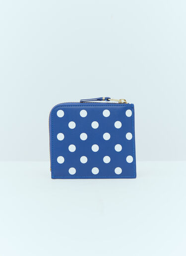 Comme des Garçons Wallet Polka Dot Leather Wallet Blue cdw0354005