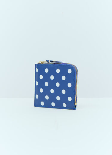 Comme des Garçons Wallet Polka Dot Leather Wallet Blue cdw0354005