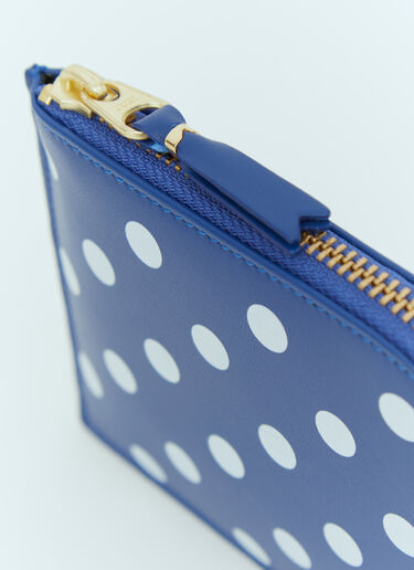 Comme des Garçons Wallet Polka Dot Leather Wallet Blue cdw0354005