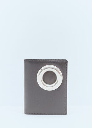 Comme des Garçons Wallet Silver Eyelet Wallet Black cdw0357010