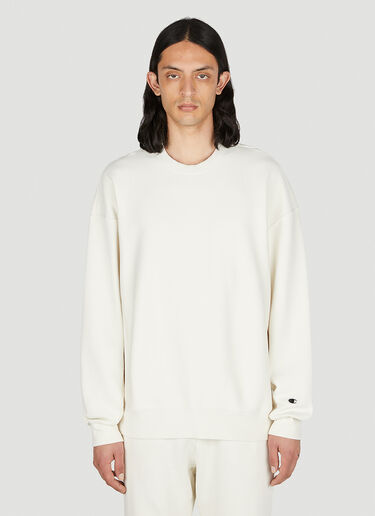 Logo Embroidered Sweatshirt Champion Logo Embroidered Sweatshirt Cream cha0152020