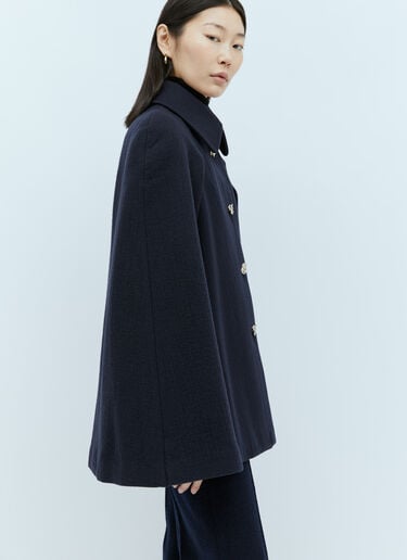 Chloé 쇼트 케이프 코트 네이비 chl0255005