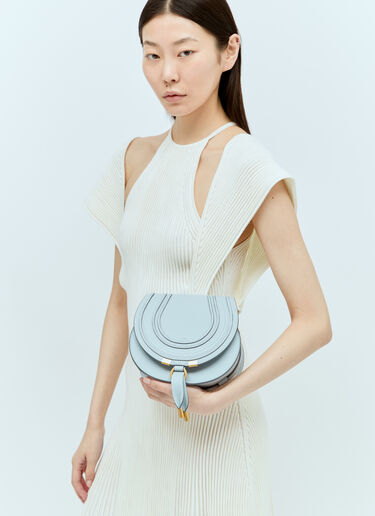 Chloé Marcie Small Saddle Bag Blue chl0256020