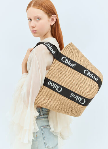 라지 우디 바스켓 백 Chloé 라지 우디 바스켓 백 베이지 chl0258034