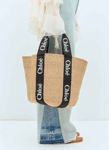 Chloé 라지 우디 바스켓 백 베이지 chl0258034