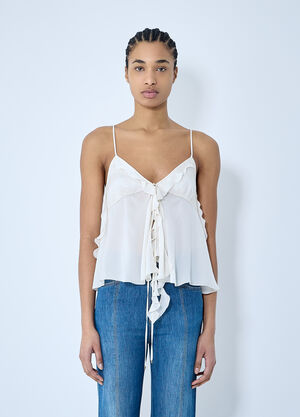 Chloé シルククロップトップ  ホワイト chl0259008