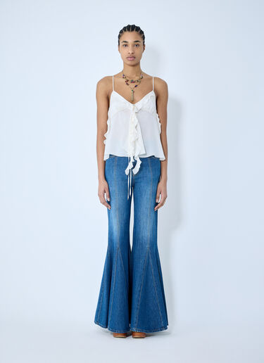Chloé Silk Crop Top White chl0259008