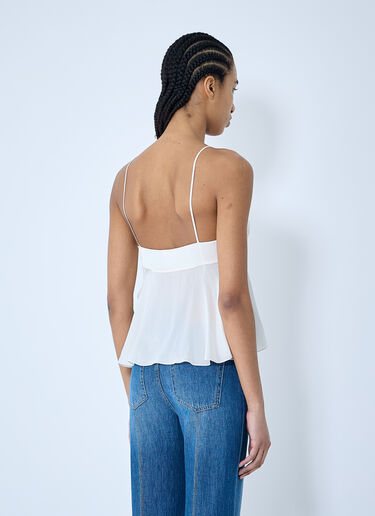 Chloé Silk Crop Top White chl0259008