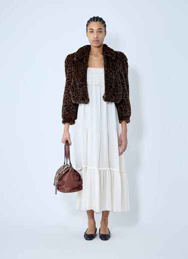 Chloé 실크 샤르뫼즈 맥시 원피스  화이트 chl0259009