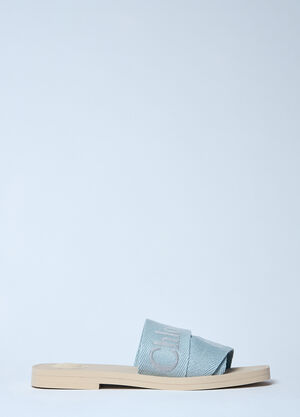 Chloé Woody Slides Blue chl0259028