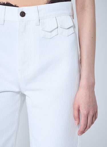 Chloé 牛仔喇叭裤  白色 chl0260010