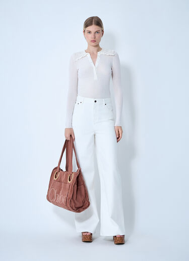 Collared Henley Top Chloé Collared Henley Top White chl0261003