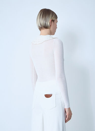 Collared Henley Top Chloé Collared Henley Top White chl0261003