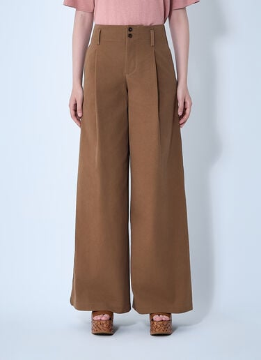 Cotton Canvas Pants Chloé Cotton Canvas Pants Brown chl0261008