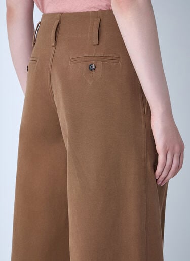 Chloé Cotton Canvas Pants Brown chl0261008