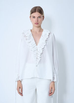Chloé Frill Top White chl0261019