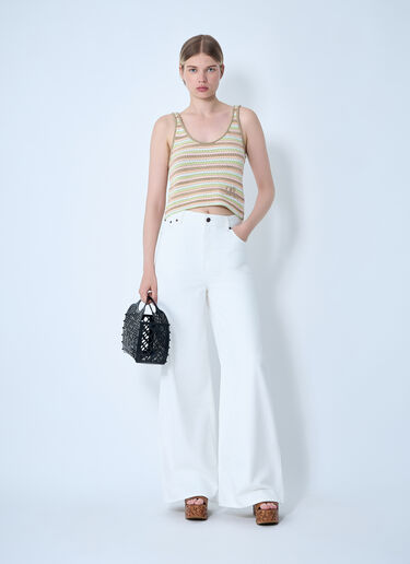 Cropped Logo Tank Top Chloé Cropped Logo Tank Top Green chl0261020