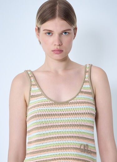 Chloé Cropped Logo Tank Top Green chl0261020