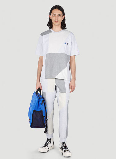 Champion x Anrealage 대조적인 패널 티셔츠 그레이 chn0151001