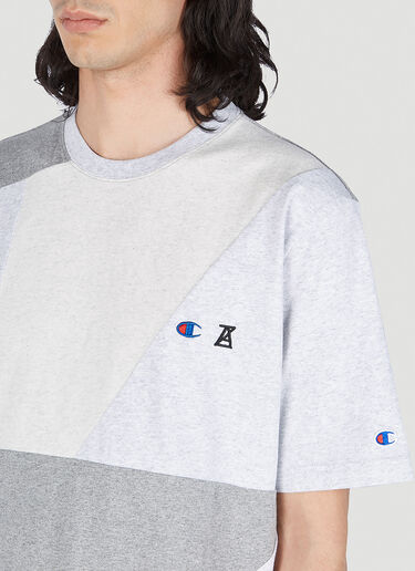 Champion x Anrealage 대조적인 패널 티셔츠 그레이 chn0151001