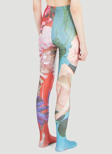 Chopova Lowena Magnified Floral Print Leggings Pink cho0246012