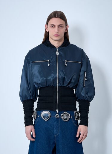 Chopova Lowena Little Birdy Bomber Jacket Blue cho0360011