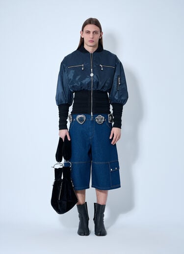 Chopova Lowena Little Birdy Bomber Jacket Blue cho0360011