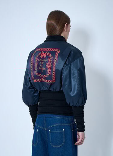 Chopova Lowena Little Birdy Bomber Jacket Blue cho0360011