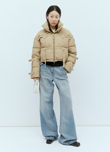 Canada Goose X Rokh 스트랩 크롭 퍼퍼 다운 재킷 베이지 cnr0253010