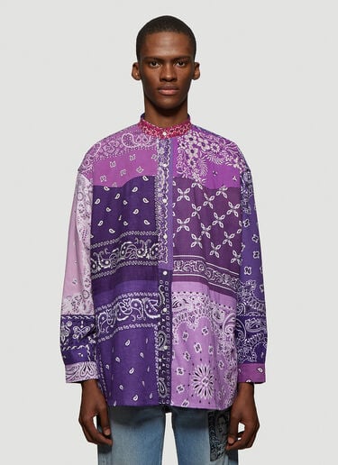 Vintage Bandana Patchwork Shirt Children Of The Discordance Vintage Bandana Patchwork Shirt Purple cod0136003