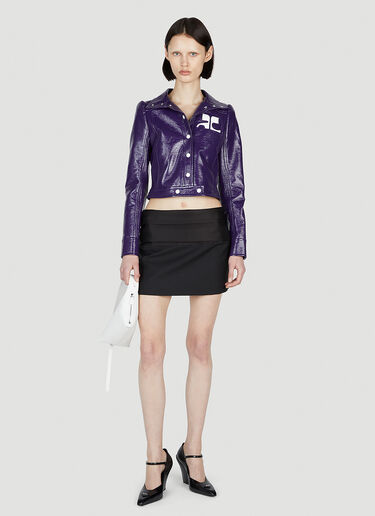 Courrèges 비닐 리에디션 재킷 퍼플 cou0252004