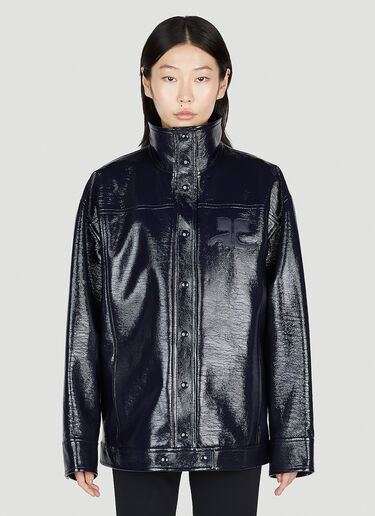 Courrèges Iconic Vinyl Jacket Blue cou0252007