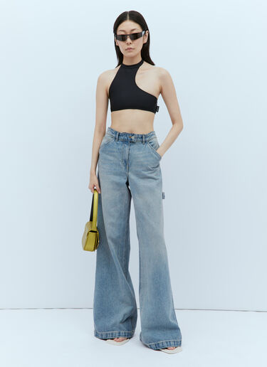 트위스트 홀터넥 비키니 탑 Courrèges 트위스트 홀터넥 비키니 탑 블랙 cou0253004