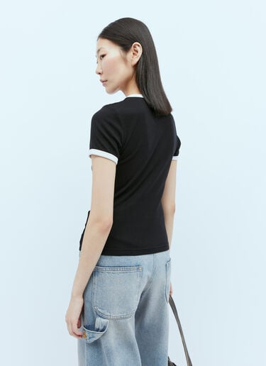 Contrast Circle T-Shirt Courrèges Contrast Circle T-Shirt Black cou0254010