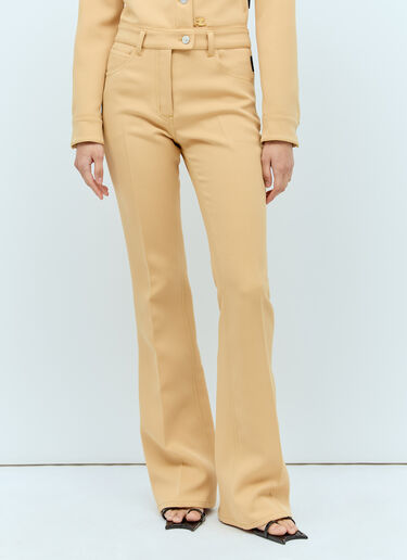 Courrèges 70's 斜纹布微喇长裤 米色 cou0255003