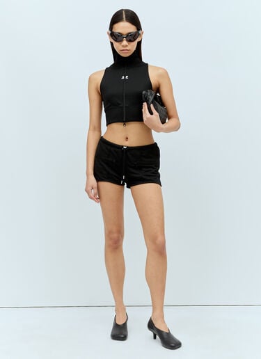 Crop Track Vest Courrèges Crop Track Vest Black cou0255018