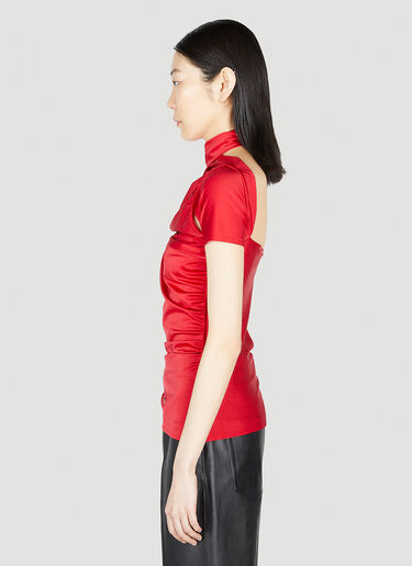 Coperni 不对称垂褶上衣 红色 cpn0252006