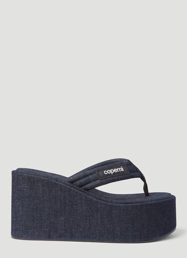 Denim Wedge Flip Flop Platforms Coperni Denim Wedge Flip Flop Platforms Blue cpn0253017